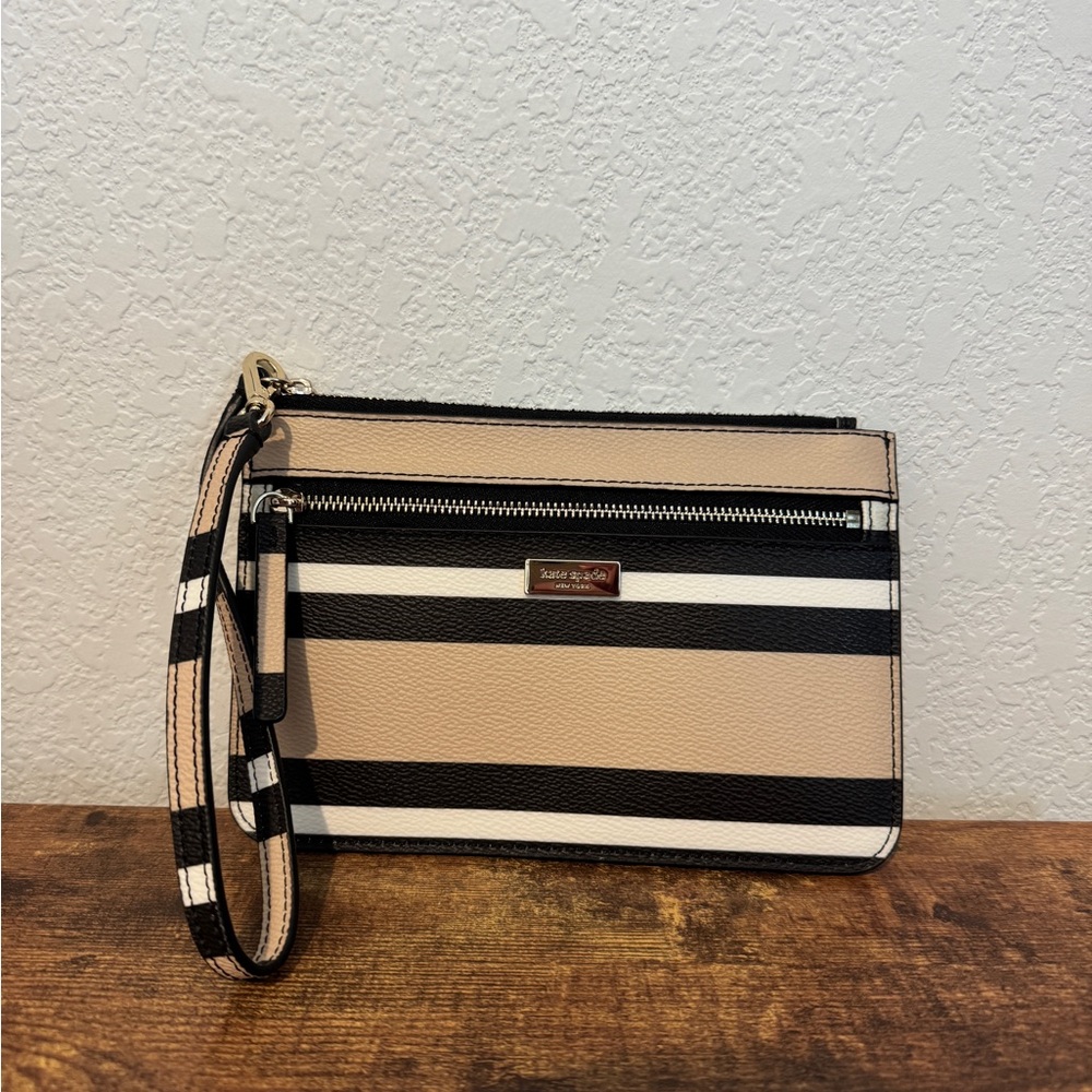 Kate Spade New York Tinie Shore Stripe Zip Wristlet